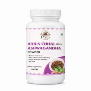 Arjun Chhal with Ashwagandha Powder