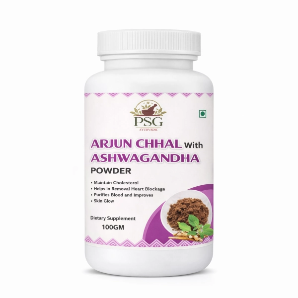 Arjun Chhal with Ashwagandha Powder
